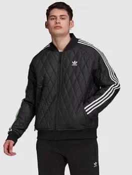 Image of adidas Originals Quilted Jacket, Black, Size S, Men