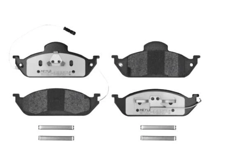 Image of MEYLE 025 231 9317/PD Brake pad set Front Axle, incl. wear warning contact, MEYLE-PD Quality, with anti-squeak plate Brake Pad Set,disc brake (402)