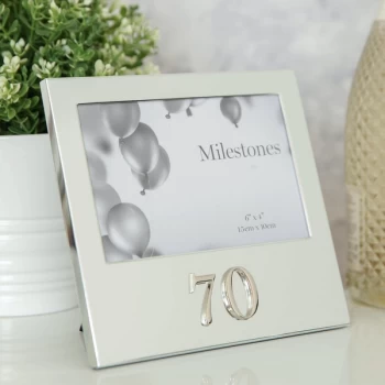 Image of 6" x 4" - Milestones Birthday Frame with 3D Number - 70