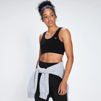 Image of MP Womens Wide Strp Sports Bra - Black - L