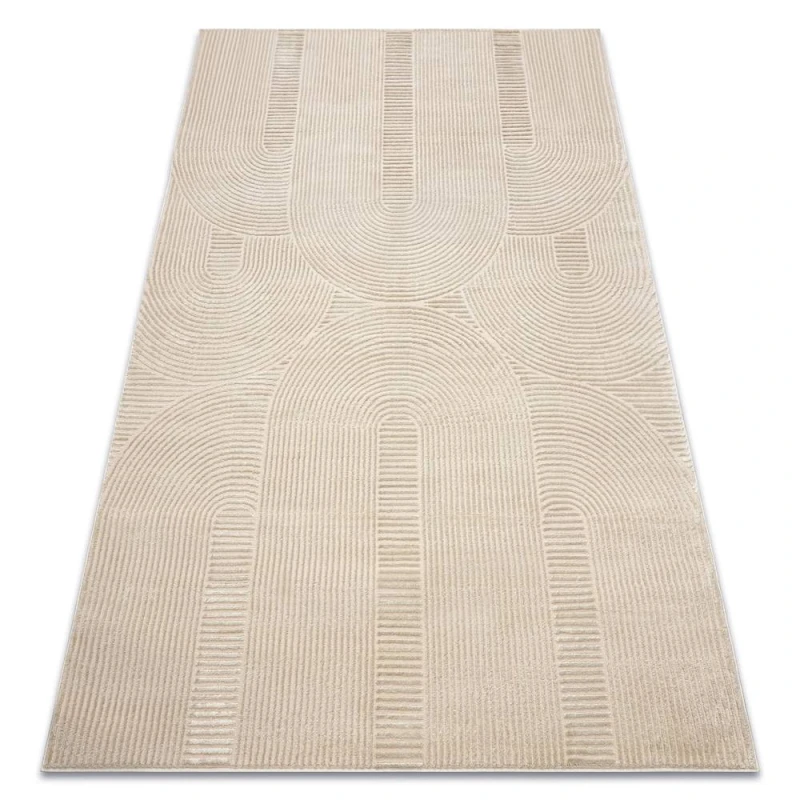 Image of RugsX Carpet Balance 9086 Taupe - Geometric, Structural, Glamour 80X150 Cm
