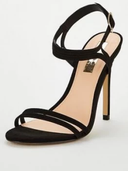 image of Office Wide Fit Hotcake Heeled Sandals - Black