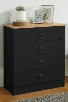 image of Christian Black 4 Drawer Chest