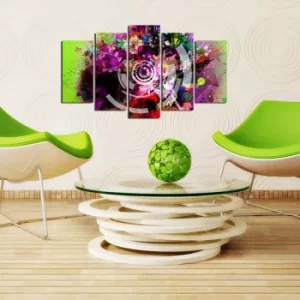 Image of 5ABSMDF-84 Multicolor Decorative MDF Painting (5 Pieces)