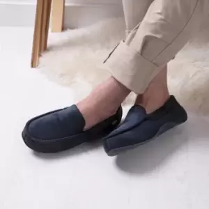 image of totes Isotoner Pillowstep Mens Moccasin Slippers Navy