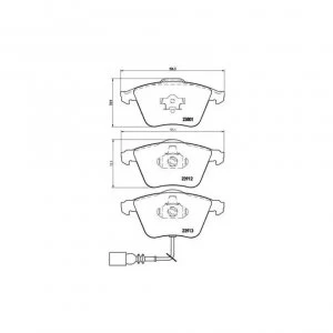 image of Front Brake Pad Set BREMBO P 85 079