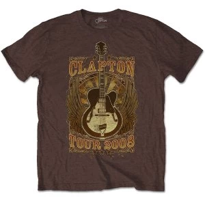 Image of Eric Clapton - Tour 2008 Unisex Large T-Shirt - Brown