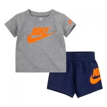 Image of Nike Futra T Shirt and Short Set Baby Boys - Midnight Navy