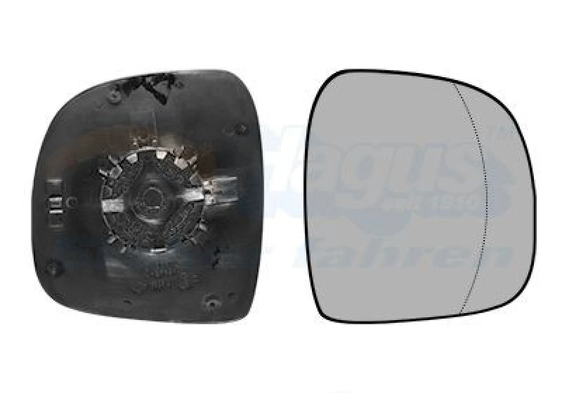 Image of VAN WEZEL Wing mirror glass VAN WEZEL 3080834
