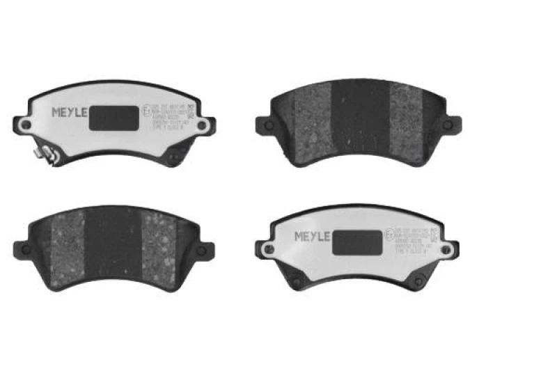 Image of MEYLE 025 237 6617/PD Brake pad set Front Axle, with acoustic wear warning, MEYLE-PD Quality, with anti-squeak plate Brake Pad Set,disc brake (402)