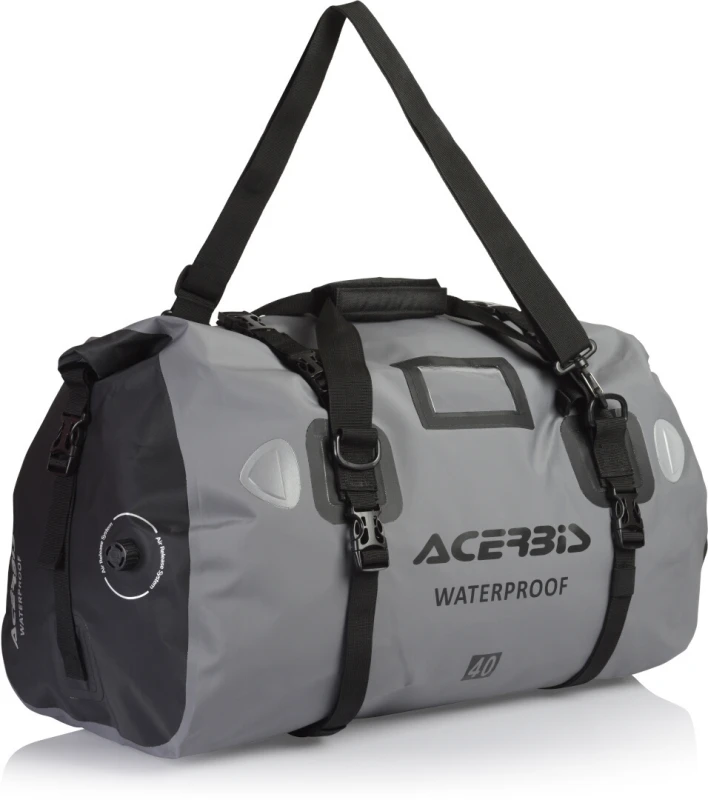 Image of 0024540.319 - Acerbis X-Water Horizontal Waterproof Holdall Bag - Black/Grey 40L Grey 0024540.319