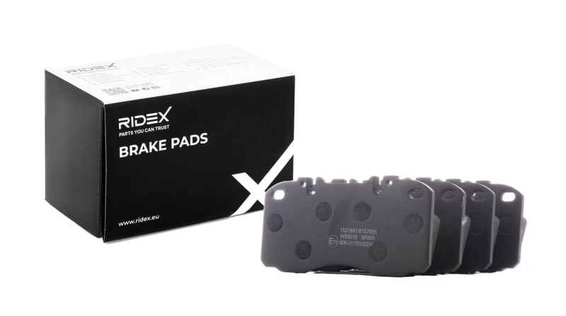 Image of RIDEX 402B1045 Brake pad set Front Axle, excl. wear warning contact Brake Pad Set,disc brake (402)