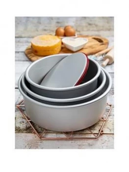 Image of Wham Aluminium Set Of 3 Deep Round Tins