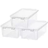 image of SmartStore Storage Boxes Plastic Transparent 19 (W) x 30 (D) x 15 (H) cm