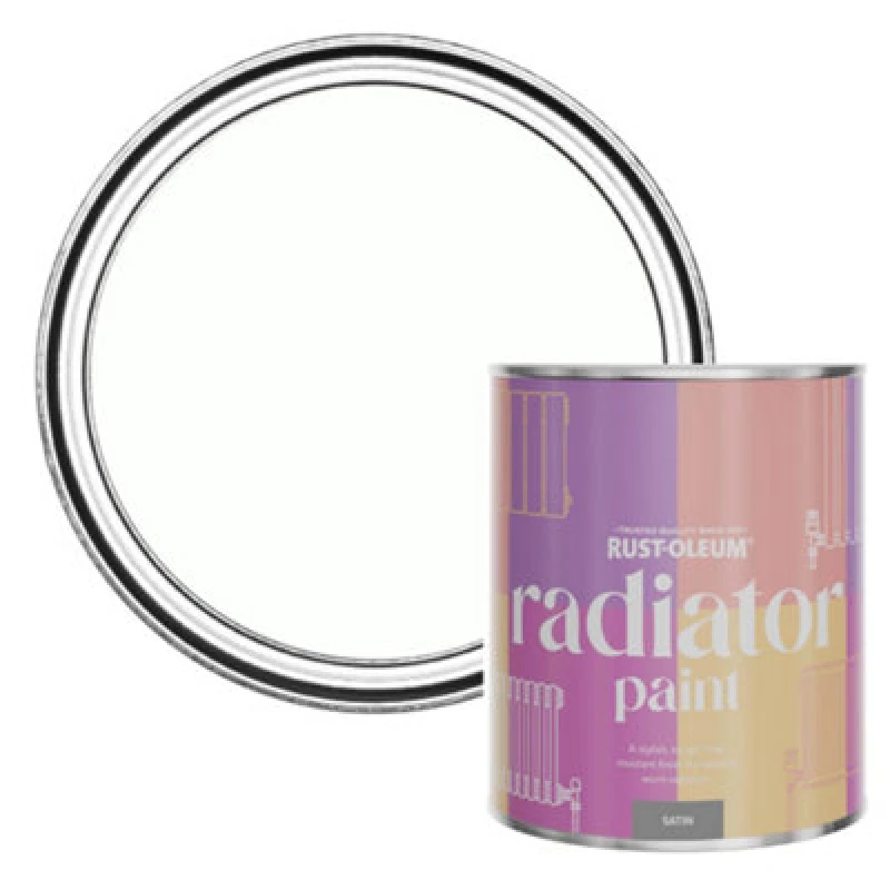 Image of Rust-Oleum Rust-Oleum Radiator Satin Paint 750ml - Chalk White