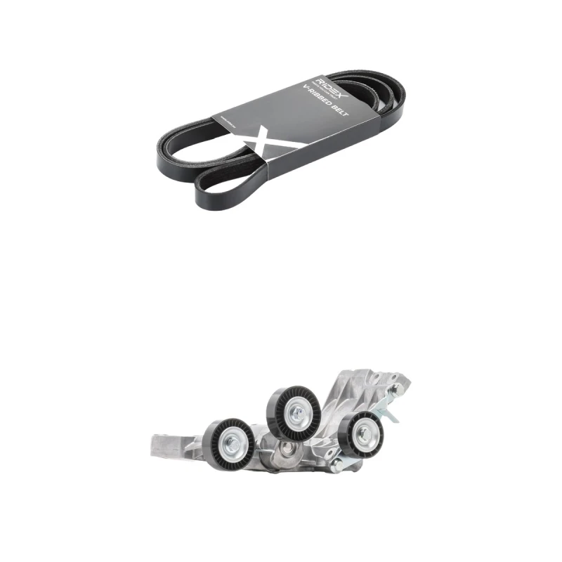 Image of RIDEX 542R0219 V-ribbed belt set Check alternator freewheel clutch & replace if necessary V-Ribbed Belt Set (542)