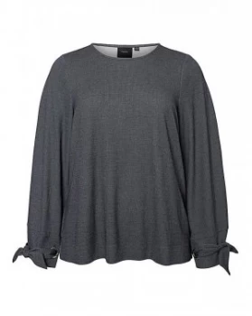 Image of I.Scenery Eyelet Cuff Stripe Top