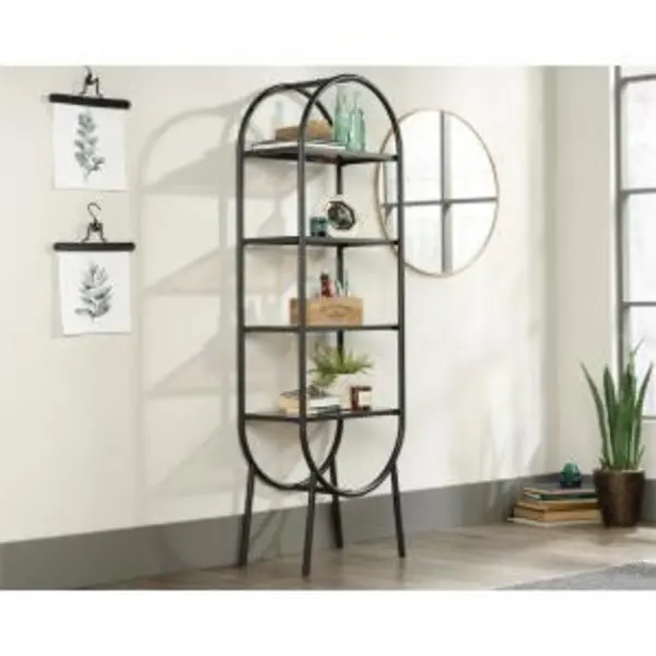 image of Teknik Office Boulevard Cafe Oval Bookcase Display Unit with safety TNK5421957