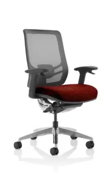 Image of Ergo Click Bespoke Fabric Seat Ginseng Chilli Black Mesh Back