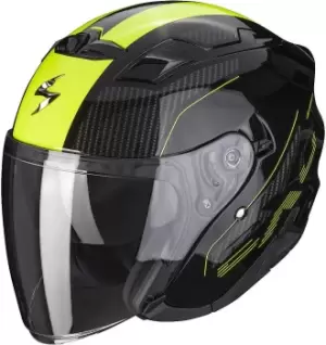 Image of Scorpion EXO-230 Condor Jet Helmet, black-yellow Size M black-yellow, Size M