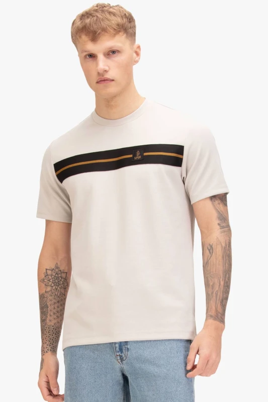Image of Luke 1977 Mens Hopkins 1000 T-Shirt in Light Grey Size: Medium Light Grey Male M