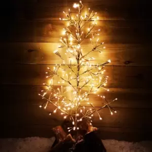 Image of 3ft Warm White Christmas Tree Starburst 296 LED Garden Lights Outdoor Decoration