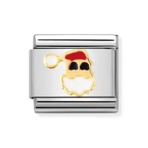 Image of Nomination Classic Gold Santa Face Charm