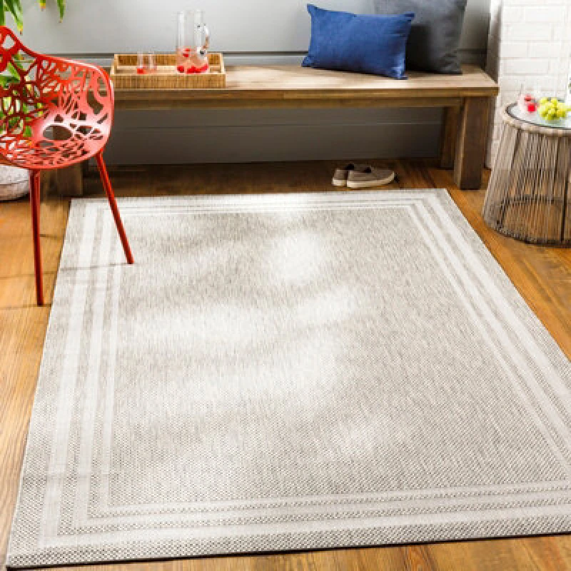 Image of Livabliss In- & Outdoor Traditionnal Light Grey Akriti Area Rug 130 X 180 Cm - Easy To Clean, Perfect For Balcony, Kitchen Or Dining Room