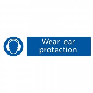 Image of Draper Wear Ear Protection Sign 200mm 50mm Standard