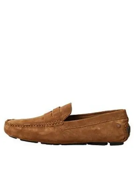 Image of Jack & Jones Jack & Jones Suede Driving Loafers - Brown Size 8, Men Brown VUU1A Male 8
