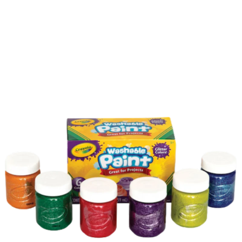 Image of Washable Glitter Paints 6 Contents
