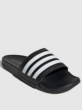 Image of adidas Adilette Comfort - Black/White, Size 13, Men