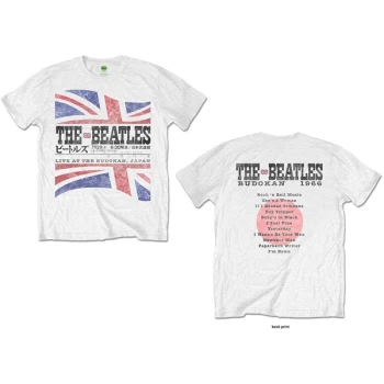 Image of The Beatles - Budokan Set List Unisex Large T-Shirt - White