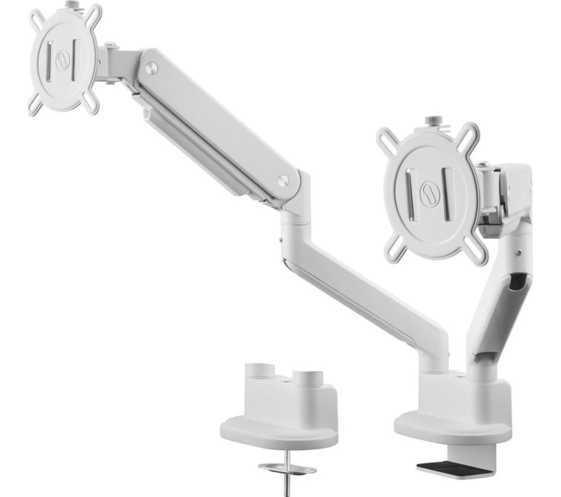 Image of ONE FOR ALL DM4220 Dual Arm Full Motion 13-35" Monitor Desk Mount - White 8716184077692