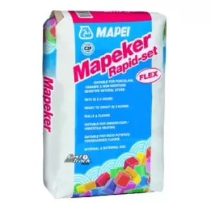 image of Mapeker Rapid Set Grey Tile Adhesive 20kg - 398474