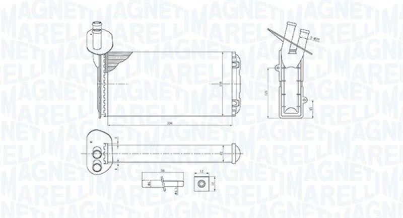 Image of MAGNETI MARELLI Heater matrix MAGNETI MARELLI 350218410000
