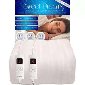 Image of Sweet Dreams Electric Blanket Double Size - Dual Controls - Luxury Bed Heated Mattress Cover