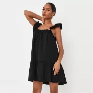 Missguided Volume Sleeve Mini Dress - Black