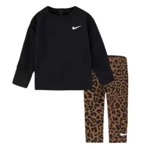 Image of Nike Leopard Set Bb32 - Brown