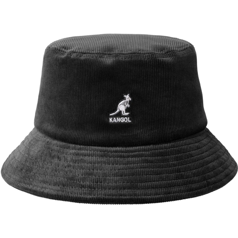 Image of Kangol Adults Cord Bucket Hats Black unisex Extra Lge