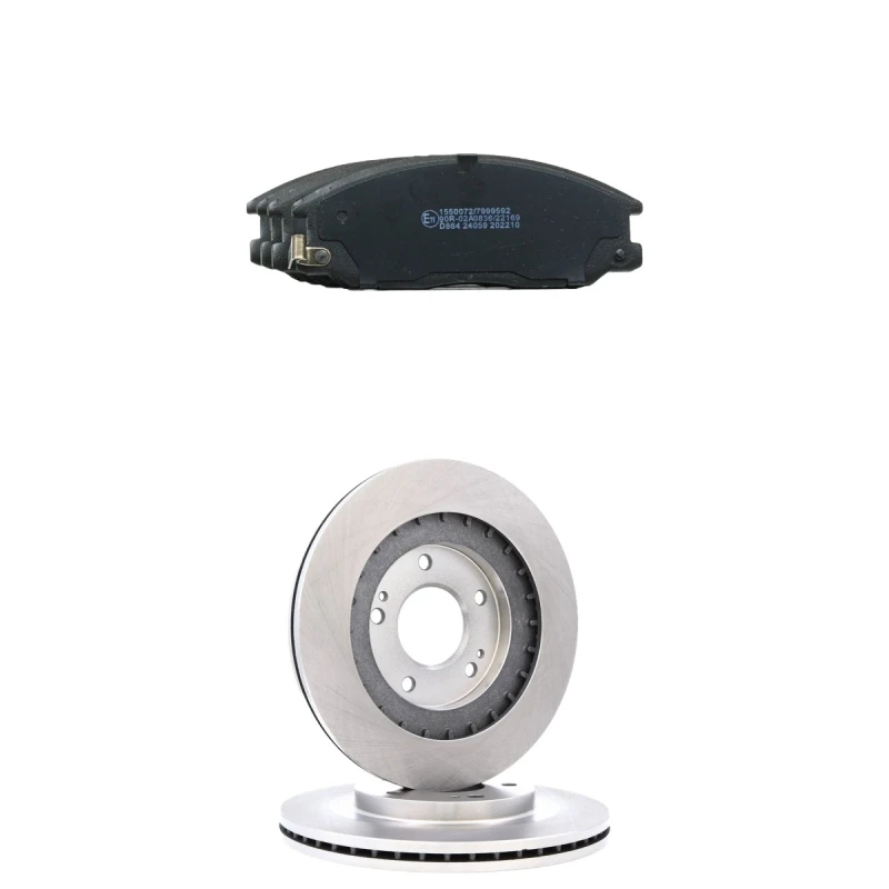 Image of RIDEX 3405B3015 Brake disc and pads set Front Axle, Brake Disc Type: Vented, with acoustic wear warning Brake Set,disc brakes (3405)