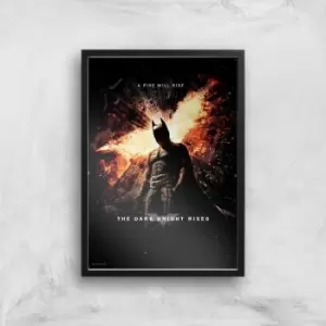 image of The Dark Knight Rises Giclee Art Print - A3 - Black Frame