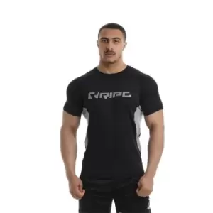 Image of Ript Contrast Panel T Shirt Mens - Black