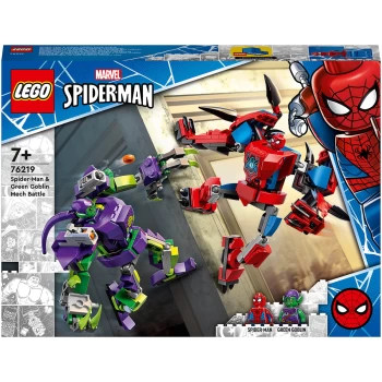 image of LEGO Marvel Spider-Man & Green Goblin Mech Battle Set (76219)