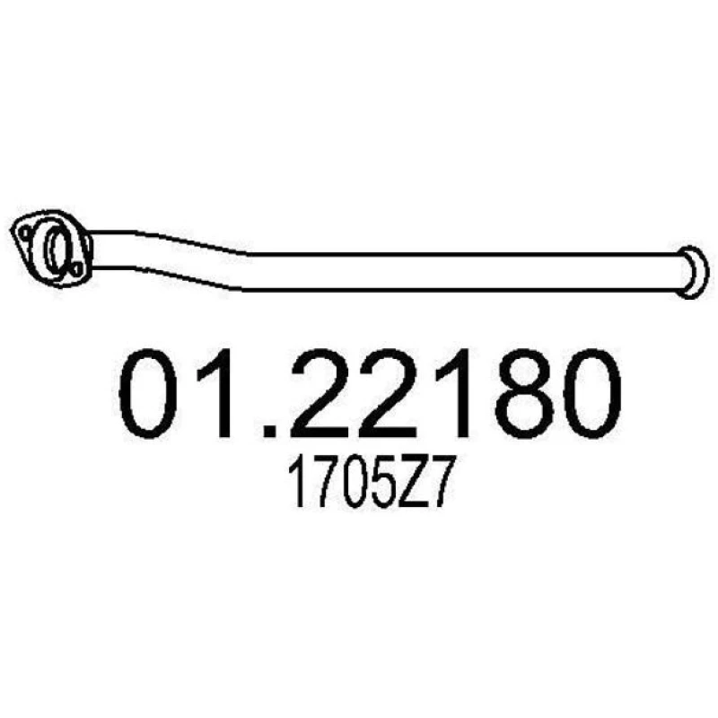 Image of MTS 01.22180 Exhaust Pipe Front, Length: 445mm Exhaust Pipe (17)
