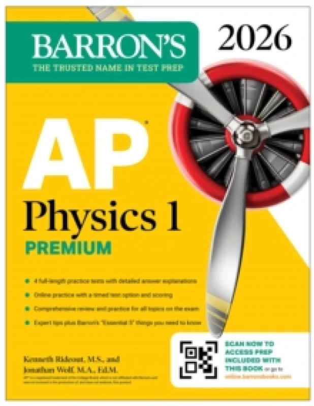 Image of AP Physics 1 Premium, 2026: Prep Book with 4 Practice Tests + Comprehensive Review + Online Practice Paperback / softback