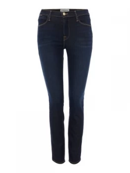 image of Frame Le high waist skinny in edgeware Denim Dark Wash