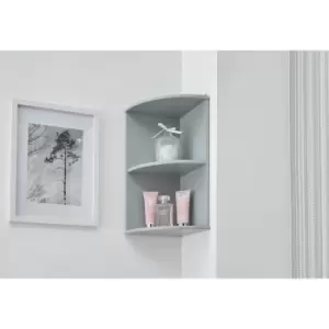 Image of Colonial Corner Wall Shelf Unit Grey