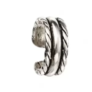 image of Beginnings Sterling Silver C166 Three Band Rope Plain Ear Cuff