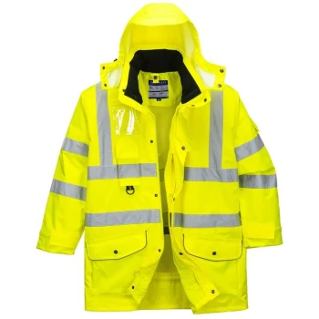Image of Portwest - S427YER5XL - sz 5XL Hi-Vis 7-in-1 Traffic Jacket - Yellow